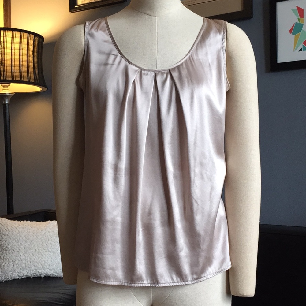 Sleeveless silk blouse